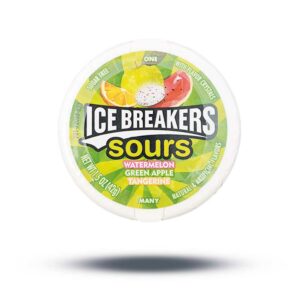 Ice Breakers Sours – Green Apple, Watermelon, Tangerine